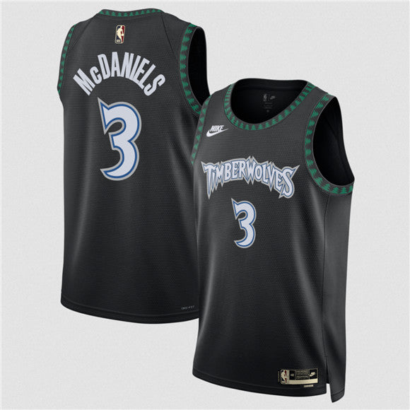 Jaden McDaniels Minnesota Timberwolves black Classic jersey