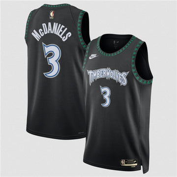 Jaden McDaniels Minnesota Timberwolves black Classic jersey
