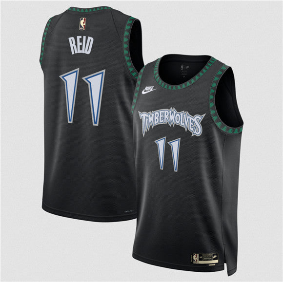 Naz Reid Minnesota Timberwolves black Classic jersey
