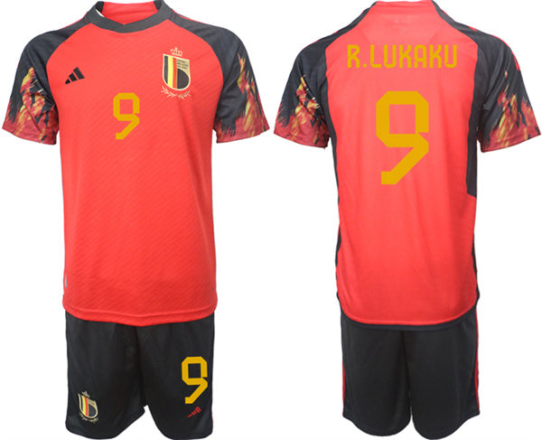 R.Lukaku Belgium National Team red Home jersey