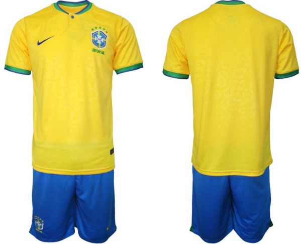 Custom Brazil National Team yellow Home jersey