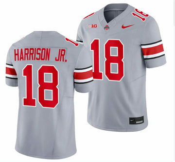 Marvin Harrison Jr Ohio State Buckeyes gray Limited jersey