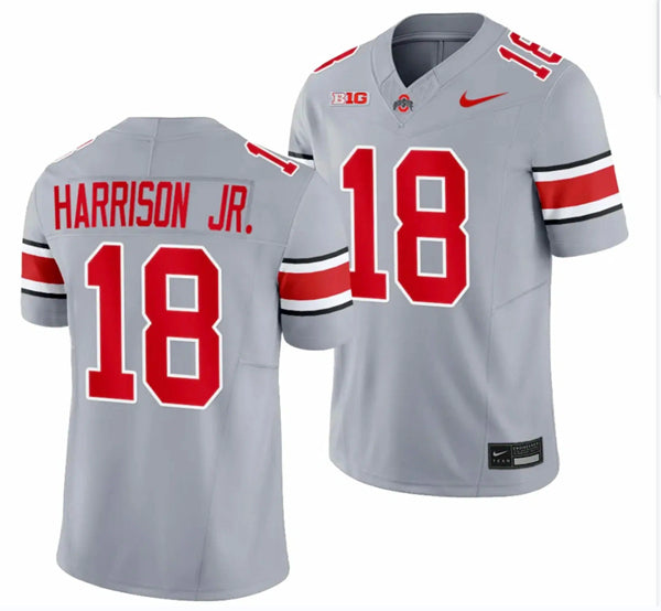 Marvin Harrison Jr Ohio State Buckeyes gray Limited jersey