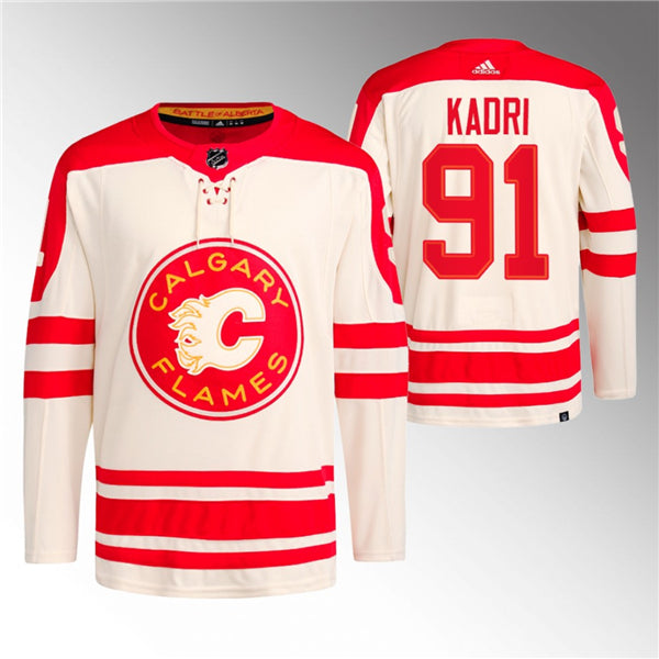 Nazem Kadri Calgary Flames cream Classic jersey