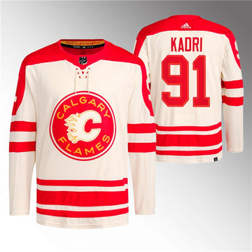 Nazem Kadri Calgary Flames cream Classic jersey