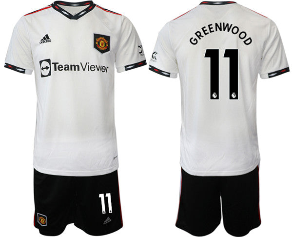 Greenwoond Manchester United white Away jersey