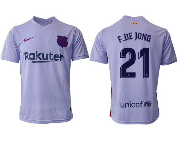 Frenkie de Jong Barcelona grey Away jersey