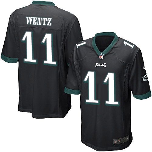 Carson Wentz Philadelphia Eagles black Elite jersey