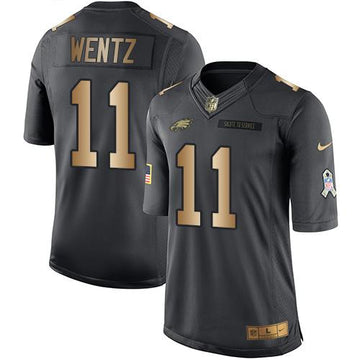 Carson Wentz Philadelphia Eagles black Salute To Service jersey