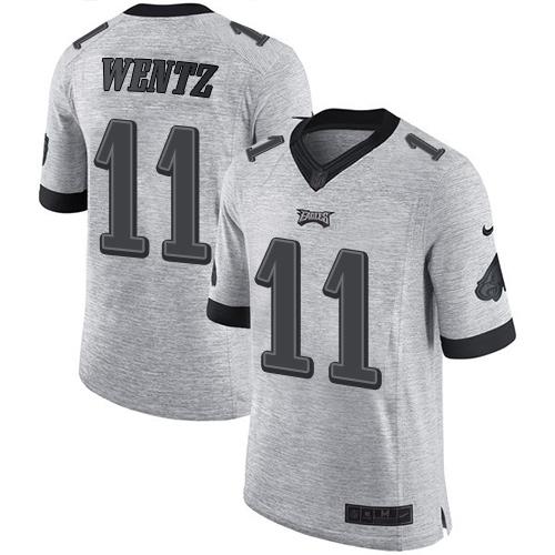 Carson Wentz Philadelphia Eagles gray jersey