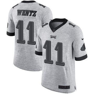 Carson Wentz Philadelphia Eagles gray jersey