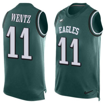 Carson Wentz Philadelphia Eagles green jersey
