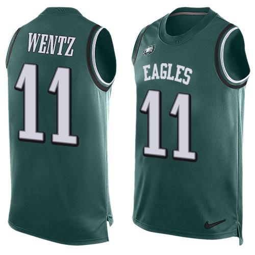 Carson Wentz Philadelphia Eagles green jersey
