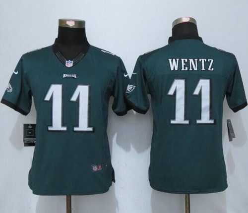 Carson Wentz Philadelphia Eagles green jersey