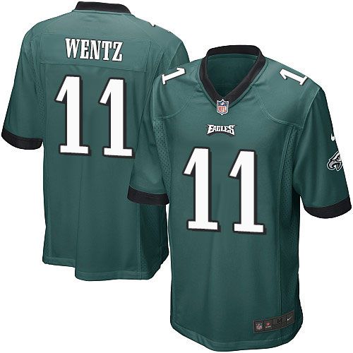 Carson Wentz Philadelphia Eagles green Elite jersey