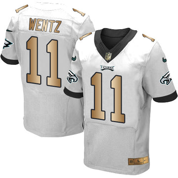 Carson Wentz Philadelphia Eagles white Elite jersey