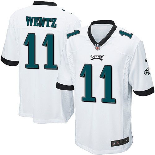 Carson Wentz Philadelphia Eagles white Elite jersey