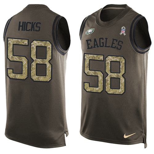 Jordan Hicks Philadelphia Eagles green Salute To Service jersey