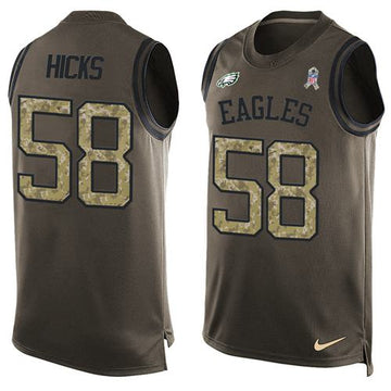 Jordan Hicks Philadelphia Eagles green Salute To Service jersey