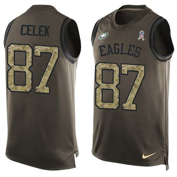 Brent Celek Philadelphia Eagles green Salute To Service jersey