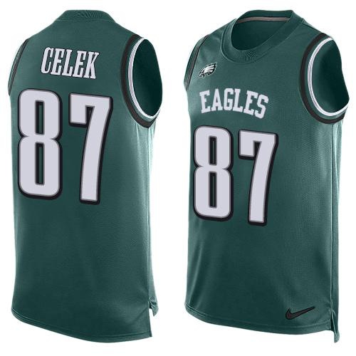 Brent Celek Philadelphia Eagles green jersey