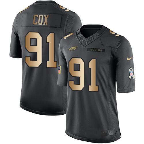 Fletcher Cox Philadelphia Eagles black Salute To Service jersey