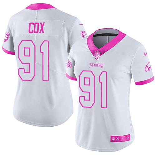 Fletcher Cox Philadelphia Eagles white-pink Fashion jersey
