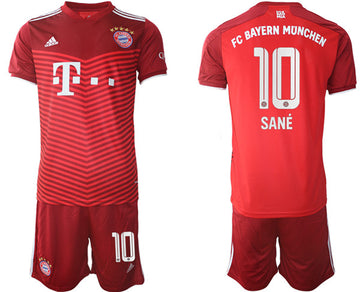 Leroy Sané Bayern Munich red Home jersey