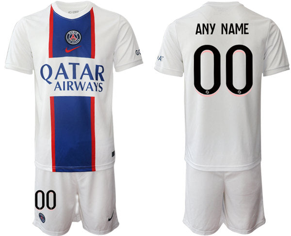Custom Paris Saint-Germain white jersey