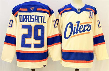 Leon Draisaitl Edmonton Oilers beige Alternate jersey