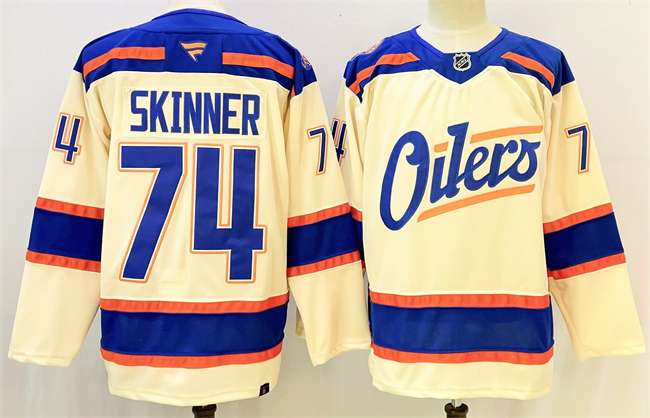Stuart Skinner Edmonton Oilers beige Alternate jersey