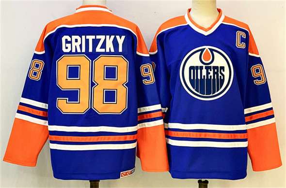 Wayne Gretzky Edmonton Oilers royal jersey