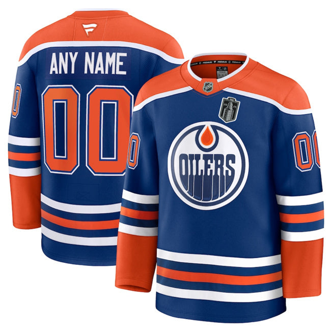 Custom Edmonton Oilers royal jersey