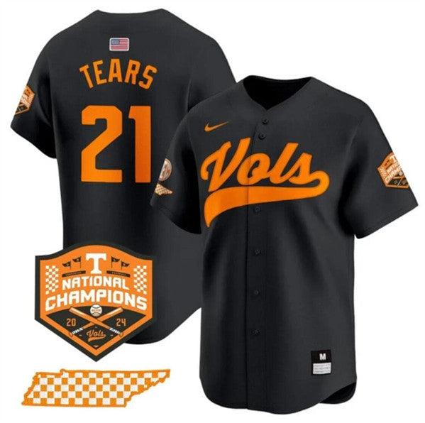 Kavares Tears Tennessee Volunteers black Vapor jersey