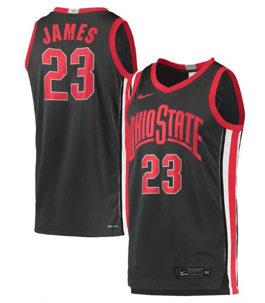 LeBron James Ohio State Buckeyes charcoal Limited jersey