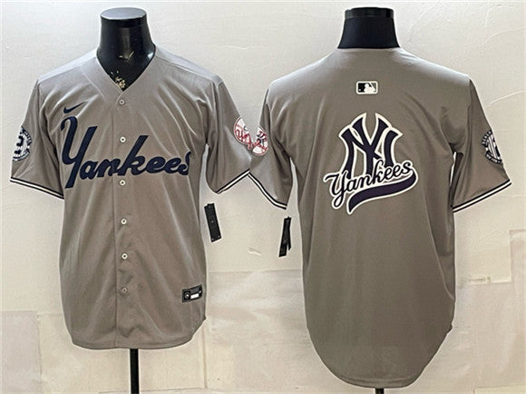 Team Big Logo New York Yankees gray Limited jersey