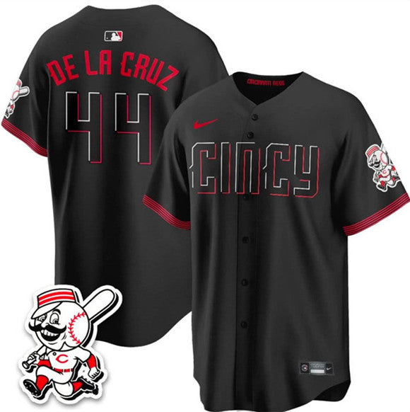 Elly De La Cruz Cincinnati Reds black City Connect jersey