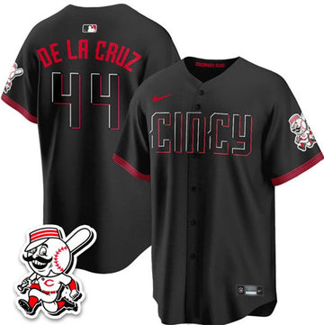 Elly De La Cruz Cincinnati Reds black City Connect jersey