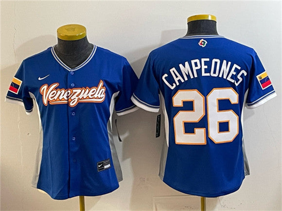 Campeones Venezuela Baseball royal Classic jersey