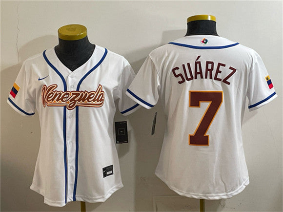 Eugenio Suárez Venezuela Baseball white Classic jersey