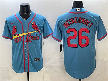 JJ Wetherholt St. Louis Cardinals blue jersey