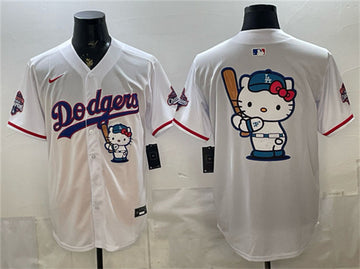 Team Big Logo Los Angeles Dodgers white jersey