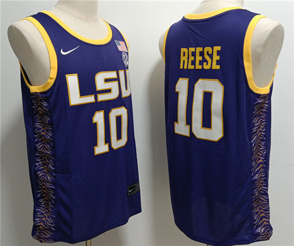 Angel Reese LSU Tigers purple jersey
