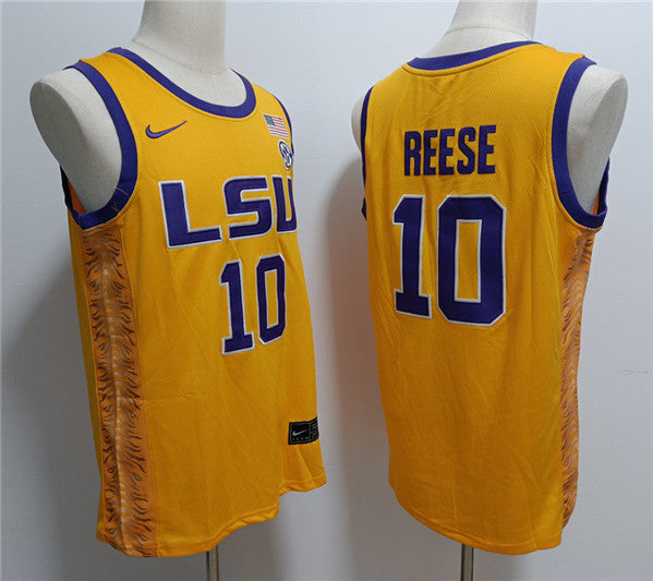 Angel Reese LSU Tigers yellow jersey