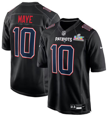 Drake Maye New England Patriots black Game jersey