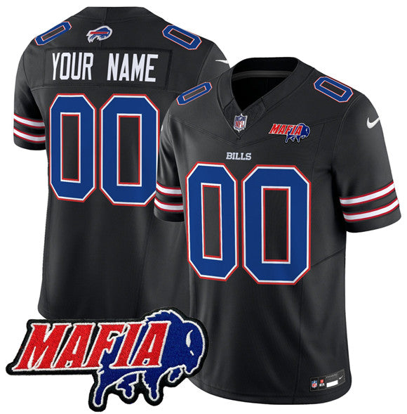 Custom Buffalo Bills black Vapor jersey