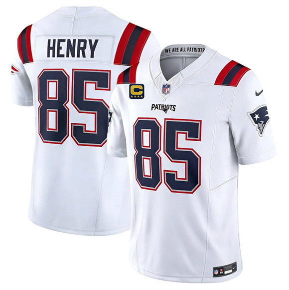 Hunter Henry New England Patriots white Vapor jersey
