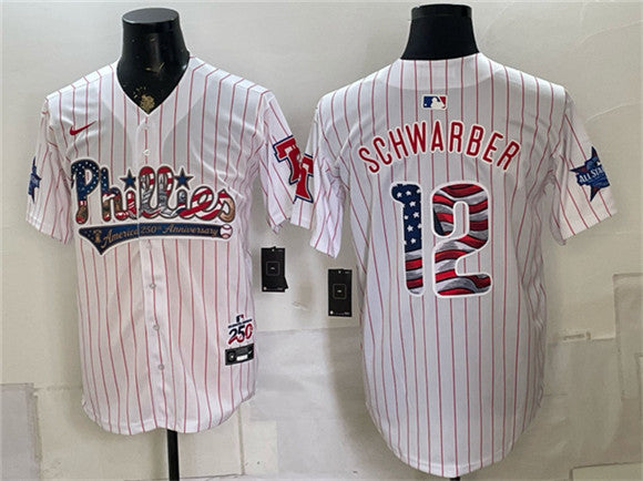 Kyle Schwarber Philadelphia Phillies white All-Star jersey