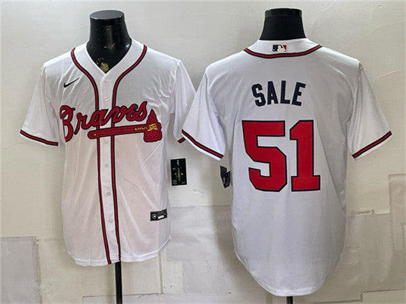 Chris Sale Atlanta Braves white jersey