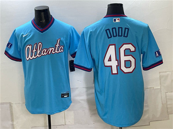 Dylan Dodd Atlanta Braves blue City Connect jersey